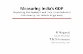 Measuring India’s GDP - NCAER R-NagarajandT-Srinivasan...Measuring India’s GDP Unpacking the Analytics and Data Issues behind a Controversy that refuses to go away R Nagaraj IGIDR,