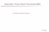 Discrete Time Rect Function(4B) - Wikimedia Commons · Young Won Lim 4/20/13 Discrete Time Rect Functions Discrete Time Rect Function(4B)