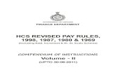 HCS REVISED PAY RULES, 1998, 1987, 1980 & 1969 · (Including Addl. Increment & Hr. St. Scale Scheme) ... 5 Allowances to Govt. employees Volume-V ... HCS REVISED PAY RULES 1998, 1987,