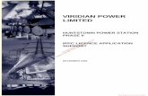 VIRIDIAN POWER LIMITED - Environmental Protection … self shifting synchronising (clutch) TDS total dissolved solids ... and operation of a 401.1 MWe gas fired combined cycle gas
