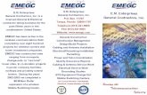 BiCSV N E Sezu¿zq t E.M. Enterprises General Contractors ...emegc.com/EMEGC Brochure.pdf · Cabling & Antenna Service Work Electrical Service Work Grounding Studies BTS Equipment