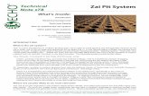 Technical Zai Pit System Note 78 - c.ymcdn.com · Zai Pit System What’s Inside: ... smallholder farmers face a constant challenge to produce enough food ... dug into the rock-hard