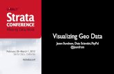 Visualizing Geo Data - O'Reilly Geo Data Geo Data Jason Sundram, Data Scientist, PayPal @jsundram. From text: To maps: ... • d3.js - Data Driven Documents d3.js, Mike Bostock. Spatial