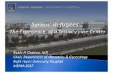 Rabih H Chahine,MD Chair,’Department’of’Obstetrics&’Gynecologymema.aub.edu.lb/wp-content/uploads/2017/06/Syrian-Refugees-The... · Chair,’Department’of’Obstetrics&’Gynecology