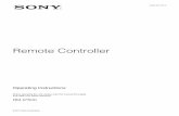 Remote Controller - Sony Global - Sony Global … Controller Operating Instructions Before operating the unit, please read this manual thoroughly and retain it for future reference.