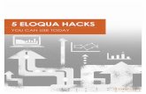5 ELOQUA HACKS - Home | Simantel · 5 ELOQUA HACKS YOU CAN USE TODAY. If ... Android Native App 40 ... Android Yahoo! App 45 iOS Native App 90 iOS Gmail App 50 iOS Yahoo! App 50 Windows