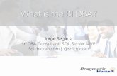 What is the BI DBA? - Squarespace · What is the BI DBA? Jorge Segarra ... Oracle, DB2, Office, etc. Security ... – My Kerberos Checklist (Adam Saxton, Microsoft)
