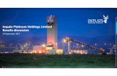 Impala Platinum Holdings Limited discussionimplats-reports.co.za/results/annual-results-2017/pdf/presentation... · Key features 5 Description Unit 2017 2016 Var % Group koz 1 530