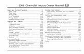 2006 Chevrolet Impala Owner Manual M - Vaden GMPP Chevrolet Impala Owner Manual M. GENERAL MOTORS, GM, the GM Emblem, CHEVROLET, the CHEVROLET Emblem, the IMPALA Emblem, and the name