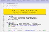 CSC-201 - Computer Science I Lecture #9: Chapter 10 (con't.)ccartled/Teaching/2016-Fall-TCC/Lectures/009.pdf · 1/28 Test Results Schedule Miscellanea Chap. 10BreakHands onQ & AConclusionReferencesFiles