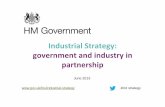 Industrial Strategy: government and industry in partnership Manufacturing Supply Chains Support to improve competitiveness of UK Supply Chain activity: • Advanced Manufacturing Supply
