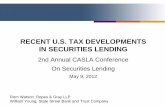 RECENT U.S. TAX DEVELOPMENTS IN SECURITIES … U.S. TAX DEVELOPMENTS IN SECURITIES LENDING ... withholding tax for any substitute dividend paid to a ... FATCA Proposed Regulations