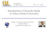 Introduction of Security Study in Tokyo Denki University of Security Study in Tokyo Denki University ... Tokyo Denki University ... Judgement of whether to receive packets is left