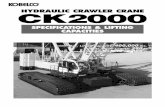 HYDRAULIC CRAWLER CRANE CK2000 - kcmu …kcmu-cranes.com/wp-content/uploads/2016/09/CK2000.pdf · HYDRAULIC CRAWLER CRANE CK2000 SPECIFICATIONS & LIFTING CAPACITIES Max. ... 6.1 Standard