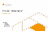 Investor presentation - Scatec Solarpresentation_February+2018.pdf · This presentation does not constitute an offering of securities or otherwise constitute an ... Grand total 1,505
