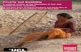 Poverty and Disability - UCL€¦ · Poverty and Disability ... dozens of papers and websites reference a World Bank survey of the poverty and disability literature undertaken by