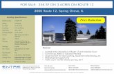 FOR SALE: 25K SF ON 3 ACRES ON ROUTE 12 3000 Route … · FOR SALE: 25K SF ON 3 ACRES ON ROUTE 12 3000 Route 12, Spring Grove, IL OWN FOR LESS THAN LEASING! SBA Loan with 10% downpayment*: