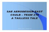 SAE AERODESIGN EAST CSULB CSULB ––––TEAM 218TEAM … AERODESIGN SLIDES.pdf · team 218 – csulb – a tailless tale 1 sae aerodesign east csulb csulb ––––team 218team