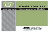 ENGLISH III - Richland Parish School Board core... ·  · 2012-10-02English Language Arts Writer’s Checklist—English III ... The major change for the English III test will be
