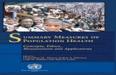 Measurement and Applications ummary Measures of …apps.who.int/iris/bitstream/10665/42439/1/9241545518.pdf · ummary Measures of Population Health ... Mathers Lopez Christopher Murrayis