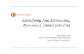 Identifying And Eliminating Non value added activitiescdn-cms.f-static.com/uploads/225617/normal_59ccc9a400dd2.pdfNon‐value added activities John Dennis PMP Lean Six Sigma Master