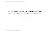 Effectiveness of Arbitration Institutions in East Africa of Arbitration... · Effectiveness of Arbitration Institutions in East Africa ... International arbitration in East Africa,