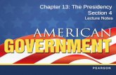 Chapter 13: The Presidency Section 4 - STERLING …sterlingsocialstudies.weebly.com/.../gov_onlinelectureno… ·  · 2014-10-16Chapter 13: The Presidency Section 4 . ... Chapter