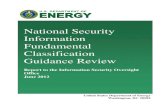 National Security Information Fundamental … Security Information Fundamental Classification Guidance Review Report to the Information Security Oversight Office June 2012 United States