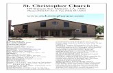 St. Christopher Church. Christopher Church 309 Manson Ave. Metairie, LA, 70001 Phone (504) 837-8214 Fax (504) 837-8303 PARISH PRIESTS: Rev. Frank Candalisa, Pastor Rev. Raymond Igbogidi