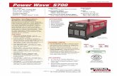 Power Wave S700 Product Literature - Lincoln Electric · Power Wave S700 [ 2 ] | Power Wave ... Deluxe Adjustable . Gas Regulator and Hose Kit K586-1 Power Feed