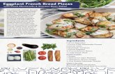 Eggplant French Bread Pizzas - Blue Apron Recipe #128 This seasonally-inspired, gourmet recipe takes eggplant Parmesan, an Italian classic, and puts it on baguettes—transforming