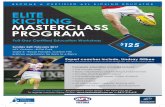 ELITE KICKING MASTERCLASS PROGRAM - AFL Victoria · ELITE KICKING MASTERCLASS PROGRAM ... ELITE KICKING ACADEMY elite sports programs ... • Co-ordinate and assess Video Analysis