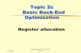 Topic 2c Basic Back-End Optimization - CAPSL - … 2c Basic Back-End Optimization Register allocation 2012/3/20 \course\cpeg421-10F\Topic-2b.ppt 2 Reading List • Dragon book: chapter
