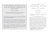 On the Influence of Carbonic Acid in the Air upon the ... · Throughout this paper, Arrhenius refers to carbon dioxide as “carbonic acid” in accordance with the convention at