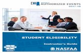 NASFAA U Authorized Event: 2017-18 Student Eligibility ... · Review the following pages of this Instructor’s Guide, ... If your participants will not have access to printed versions