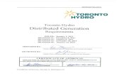 Distributed Generation - Toronto Hydro · document titled “Toronto Hydro Distributed Generation Requirements ... and Distributed Generator Distributed Generation ... electrical