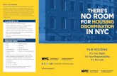 THERE’SThe NYC Human Rights Law prohibits discrimination ... · THERE’SThe NYC Human Rights Law prohibits discrimination in NO ROOM FOR HOUSING ... or “no children” are a