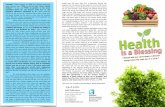 Health is blessing leaflet - Abu Khadeejah · complex foods, fizzy-sugary ... benefits more from this than it does from large amounts of foods ... from the Qur’aan and Sunnah that