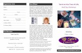 Tarot on the Tree of Life Workshop - … · energy, the tree of life, numerology, palmistry and hand analysis. This enables a richer understanding, as each tool reinforces your life
