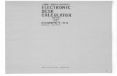 ELECTRONIC DESK CALCULATOR - Wass COMPET-23.pdf · Sum (difference) of products and individual products ... 15 Cubic root extraction ... 14 digits, 6 digit decimals ...