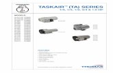 TASKAIR (TA) SERIES - gd-thomas.com · TASKAIR ™ (TA) SERIES. 1/4, 1/3, 1/2, 3/4 & 1.0 HP. FEATURES • Oil-less design • Permanently lubricated and sealed bearings • Cast iron