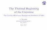 The Thermal Beginning of the Universe - INAOEitziar/clases/cmb.pdf · ε ε a scale factor ... recovers a flow dominated by a single attractor and a single repeller, ... ings on influences