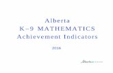 Alberta K–9 MATHEMATICS Achievement Indicators Indicators The following set of indicators may be used to determine whether students have met the corresponding specific outcome. 1.