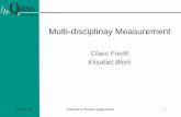 Multi disciplinay measurement - Microsoft · Multi-disciplinay Measurement Claes Fredö ... • Embraze sensor ’errors ... 4D plot Acc dP Position dP Acc Acc