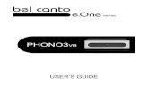 Bel Canto PHONO3VB Version 2 - Osage Audio Canto/Manuals/e.One PHONO3VB Owners...Bel Canto products are automatically covered by a 90 day factory warranty that covers all internal