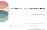 CLINICAL GUIDELINES - eviCore Cardiology...Cardiology Effective March 17, 2017 CLINICAL GUIDELINES CareCore National, LLC d/b/a eviCore healthcare (eviCore) Prepared for Oxford Health