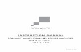 INSTRUCTION MANUAL - Sonance SONAMP DSP 2-150 MULTI-CHANNEL POWER AMPLIFIER INSTRUCTION MANUAL Front Panel Power Switch The power switch turns …