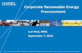 Corporate Renewable Energy Procurement · Renewable Energy Buyers’ Principles, ... • e.g. Wal-Mart, Google, ... o instead of negotiating a PPA directly with a generator