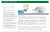Guide to Energy- to Energy-Efficient Lighting Lighting accounts for about 15% of an average home’s ... Solar Home Design under Further Reading for more information.