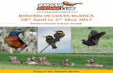 BIRDING IN COSTA BLANCA 28th ... ·  Richard Hanman & Bryan Thomas BIRDING IN COSTA BLANCA 28th April to 1st May 2017 Diary of the Bargain Birder
